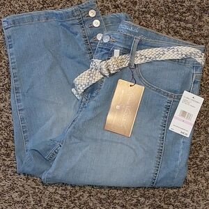 Gloria Vanderbilt Women's Mila Belted Skimmer Size 6. Blue